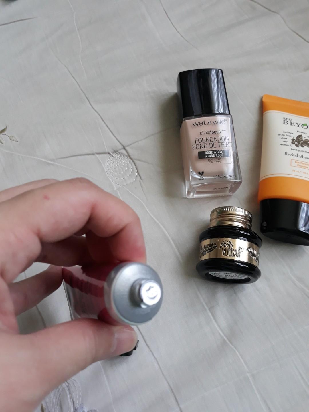 Eco Beyond Shower Gel (Category: Bath) located in Manila. Submitted by shansclosetph28 (Listing ID 221637126, Image 2). Description: Get these 4 for only P999.00 BRAND NEW ✔ *The Body Shop Hand Cream *The Ink Eye Liner *Wet n Wild Foundation *Eco Beyond Body Wash.