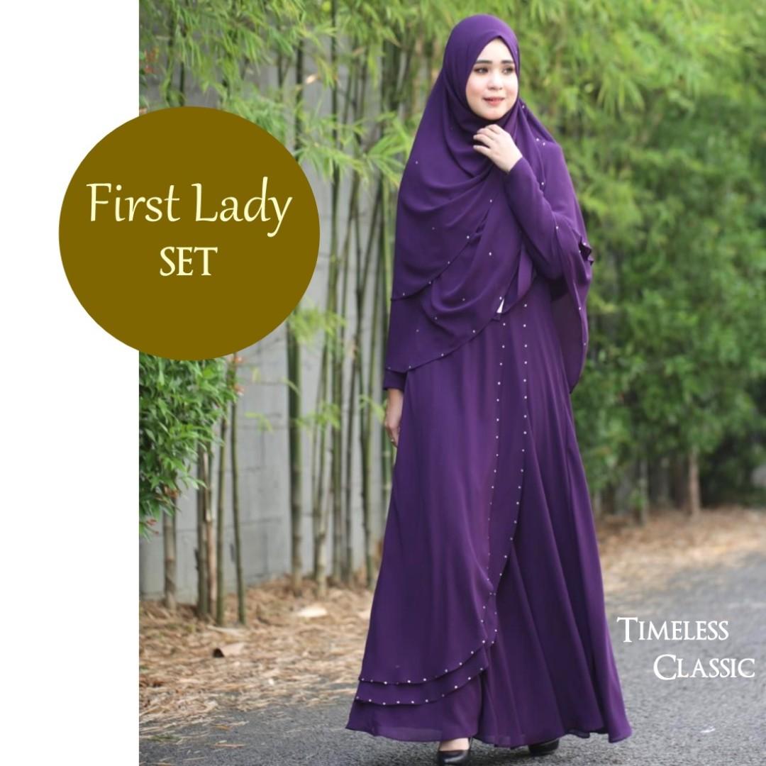 First Lady Set for Hari Raya, Women's Fashion, Muslimah Fashion, Baju ...