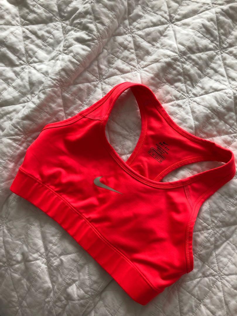 fluro pink sports bra