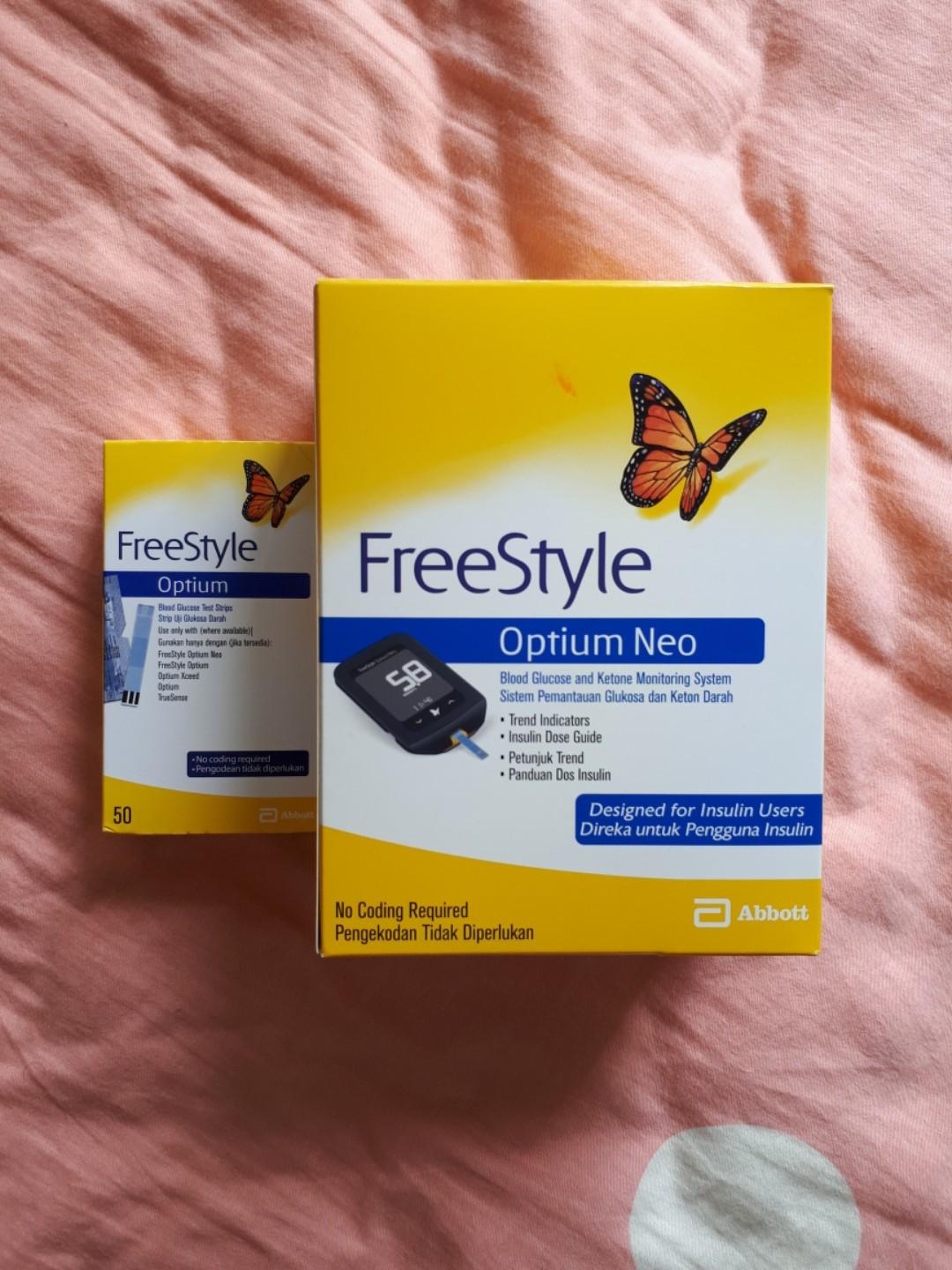 Freestyle Optium Neo (Blood Glucose Meter) + Box of 50 Test Strips, Assistive Devices, Health Monitors & Gadgets on Carousell Freestyle Optium Neo (Blood Glucose Meter) + Box of 50 Test Strips, Assistive Devices, Health Monitors & Gadgets on Carousell