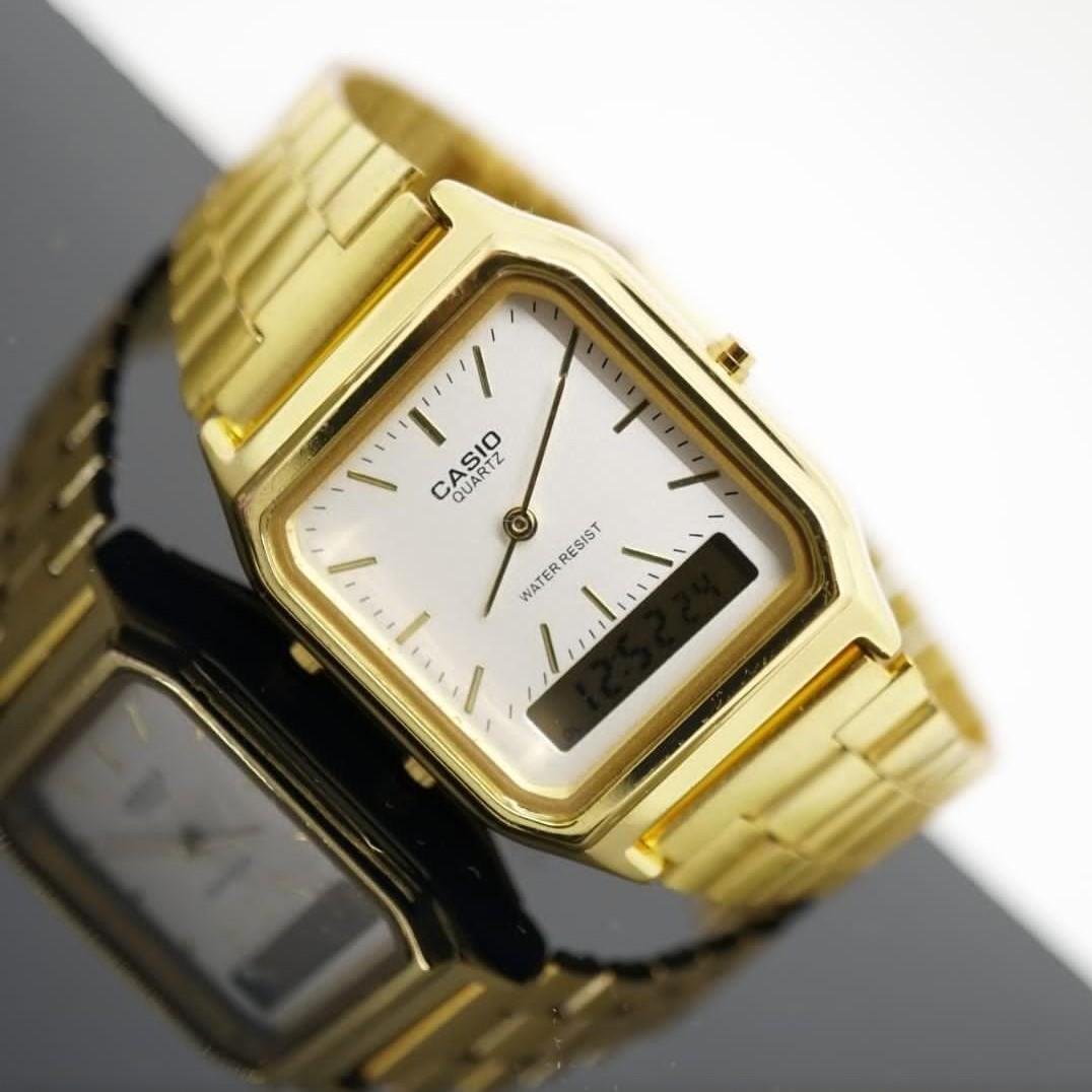 Jam Tangan Wanita Casio G Shock Gold White Fesyen Wanita Jam Tangan Di Carousell