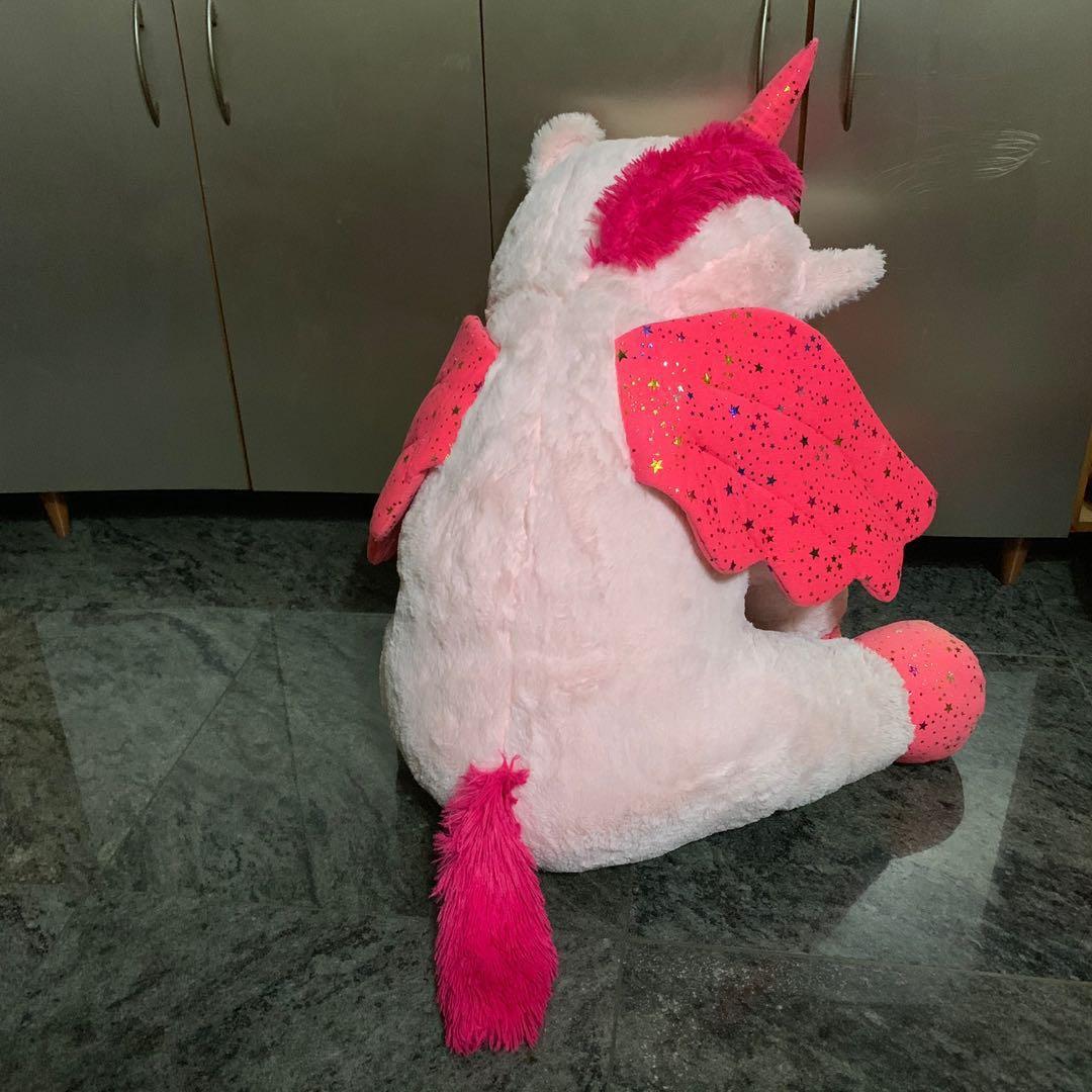 Jumbo Pink Unicorn Softtoy, Hobbies & Toys, Toys & Games on Carousell