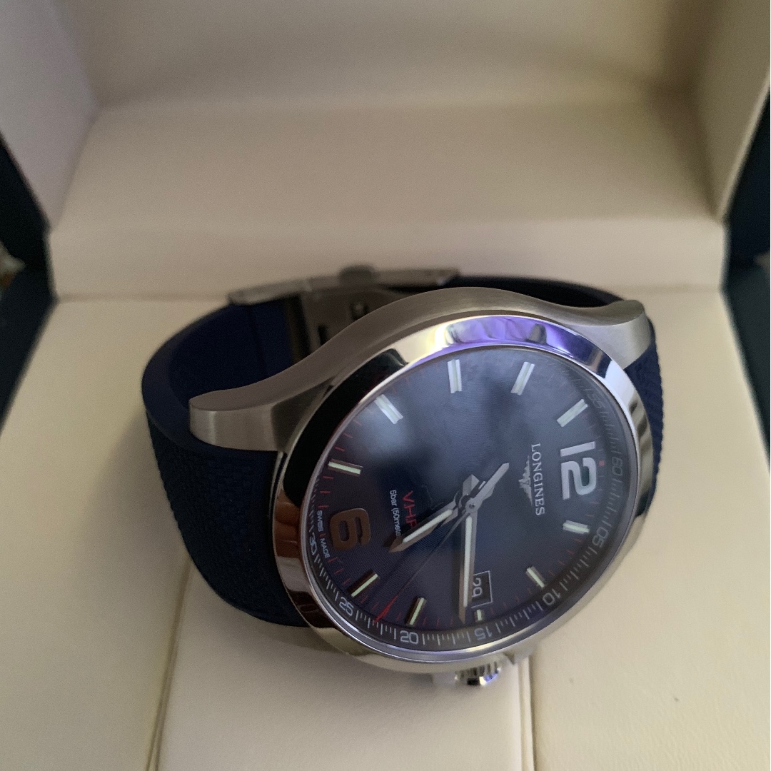 Longines vhp rubber strap on sale