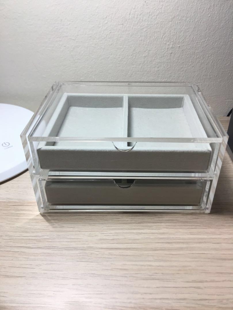 Muji Acrylic Drawers With Partition Insert Furniture Shelves