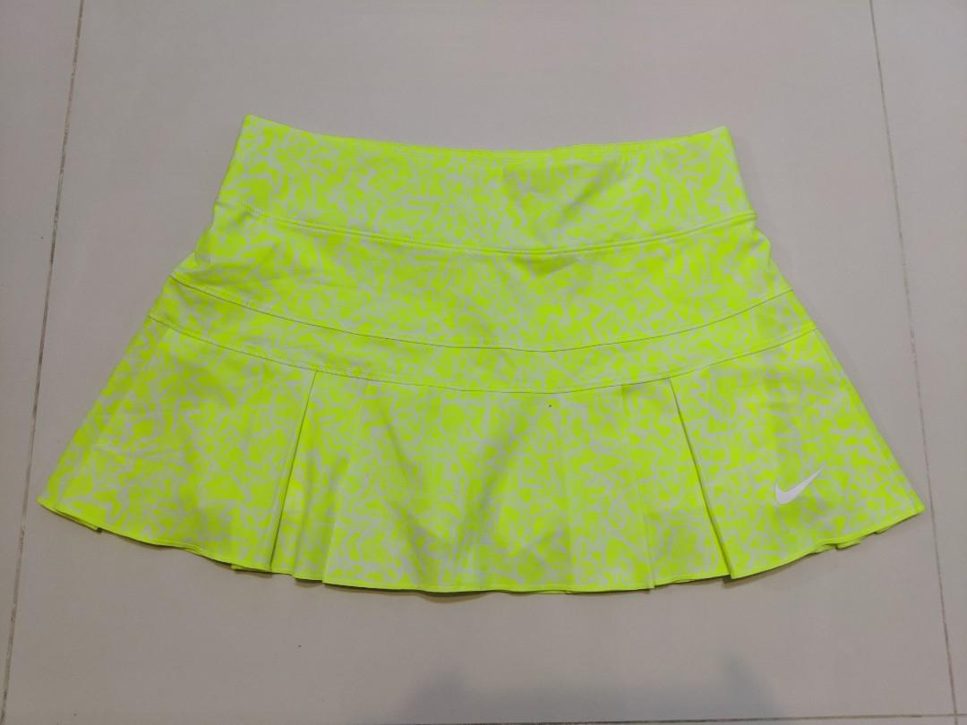 nike yellow tennis skirt