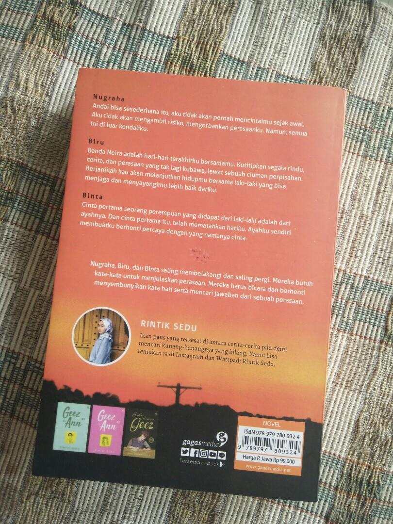 Free Ongkir Novel Kata Rintik Sedu Buku Alat Tulis Buku Di Carousell