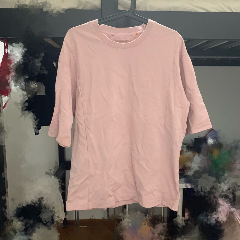 Oversized T Shirt Pink Fashion Korean Style Women S Fashion Clothes Tops On Carousell