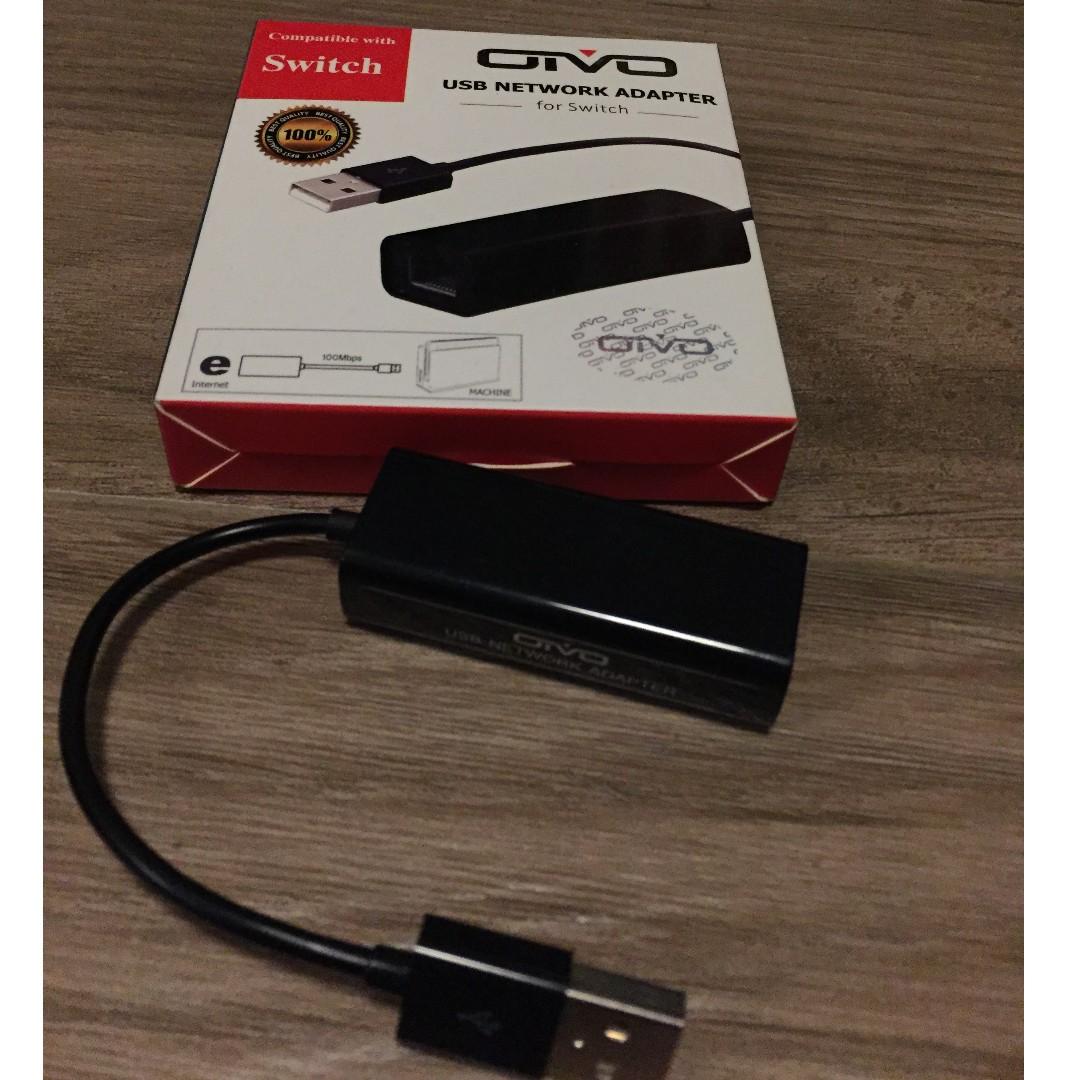 Ovio Switch Usb Lan Adapter 有線網卡 遊戲機 遊戲機裝飾配件 充電綫及充電器 Carousell