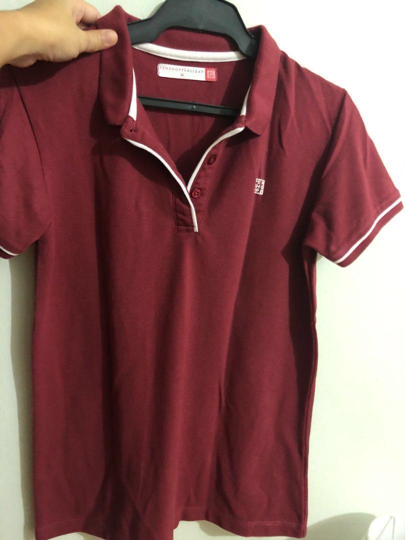 Penshoppe polo shirt maroon online