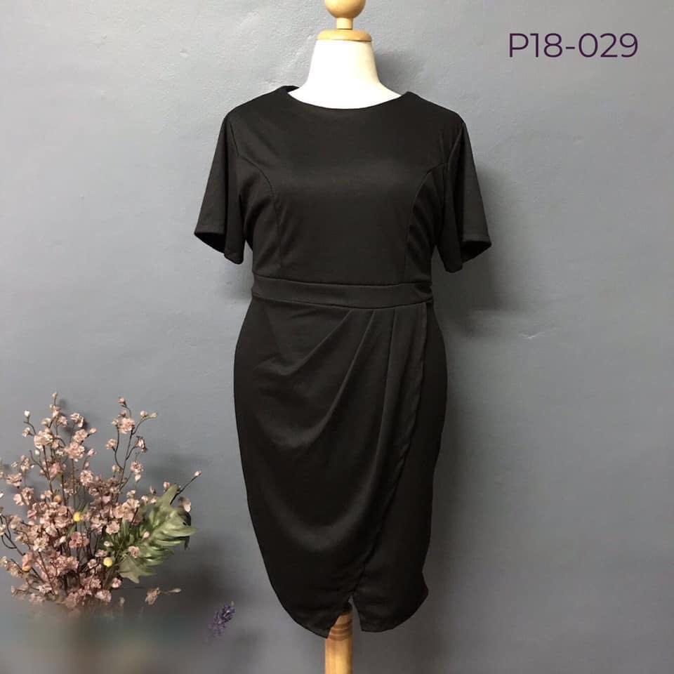 Plus Size Front Twist Black Dress Black Color Women S Fashion Clothes Dresses Skirts On Carousell