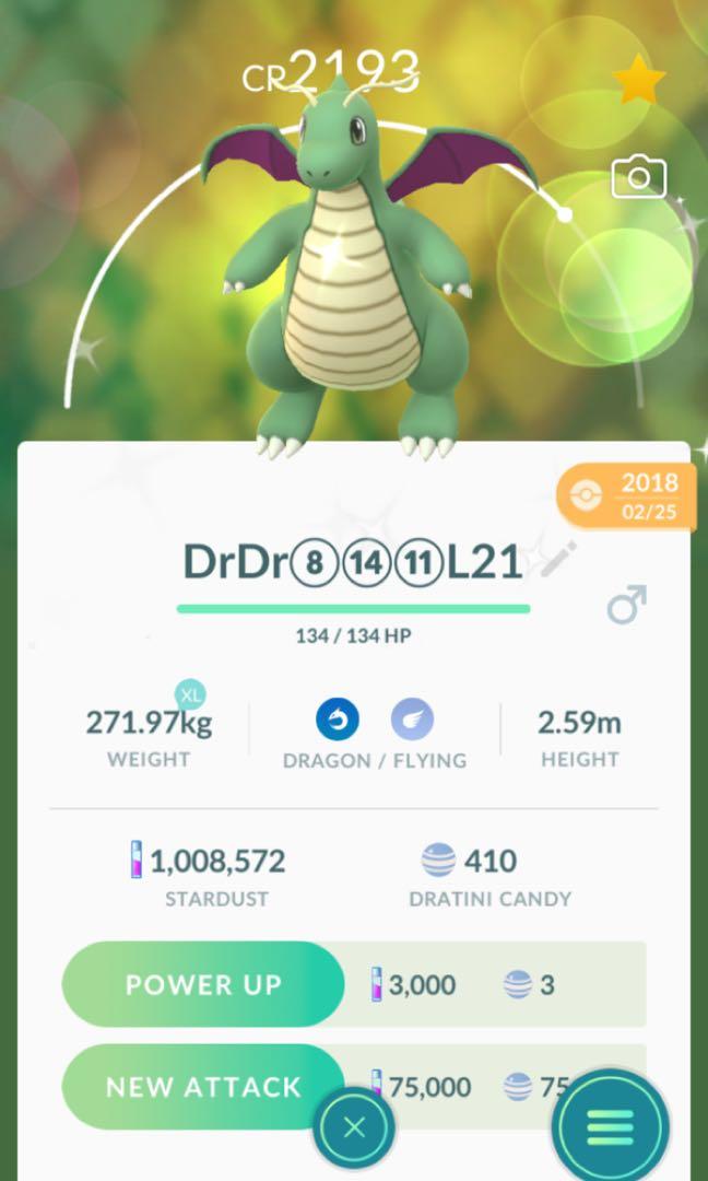 Pokemon Go Shiny Dragonite For Sale Toys Games Video Gaming In Game Products On Carousell
