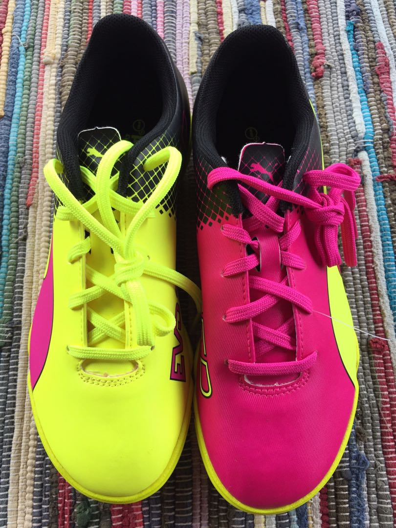 Puma pink shop fluorescent green shoes