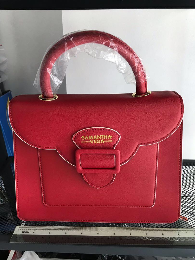 Samantha Vega Red Handbag Japan Luxury Bags Wallets Handbags On Carousell