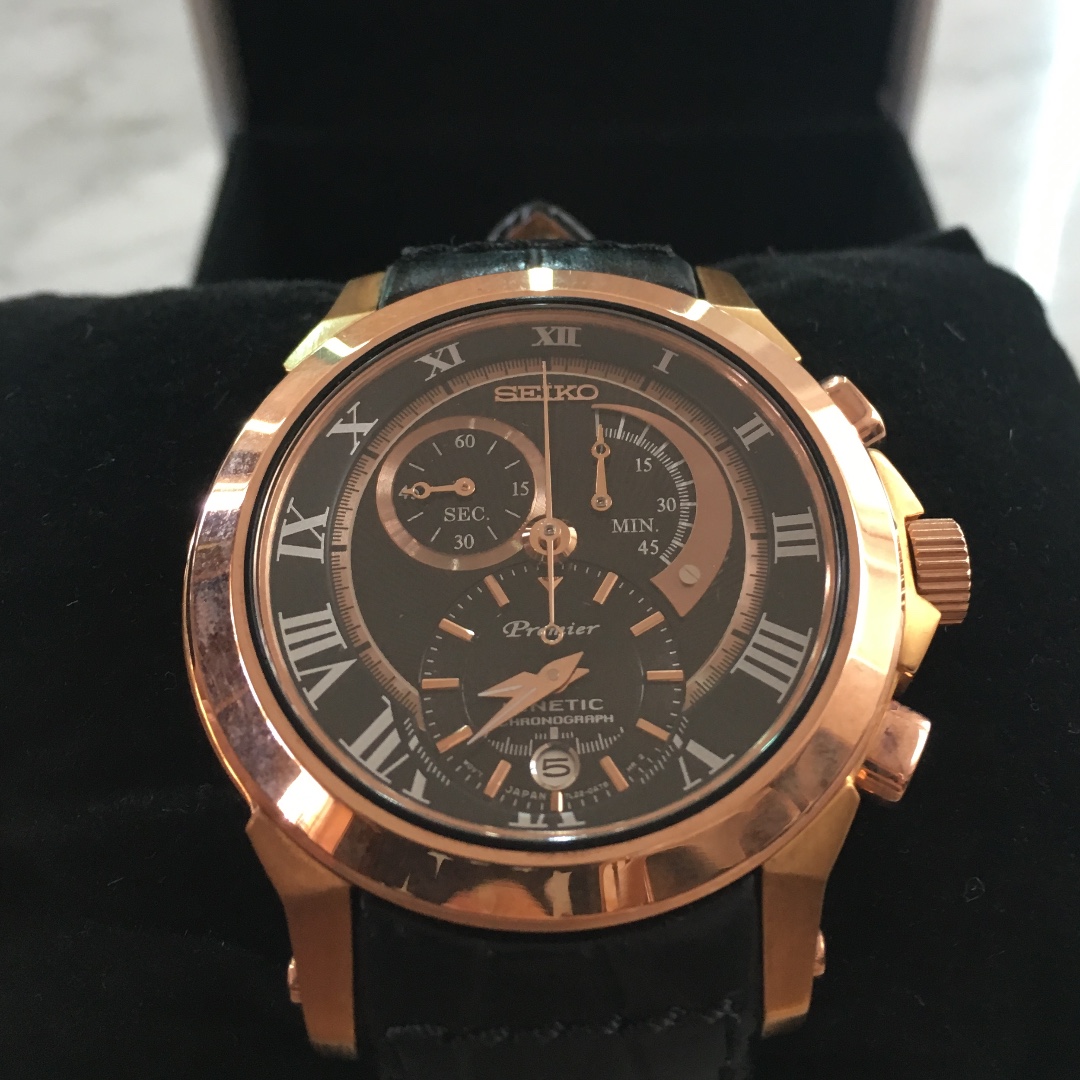 Seiko premier kinetic chronograph sales