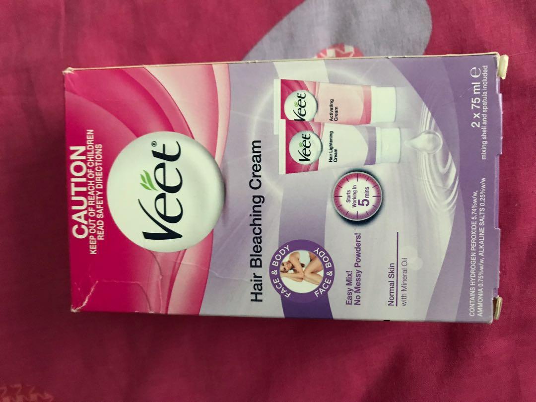 Veet Hair Bleaching Cream Health Beauty Hair Care On Carousell