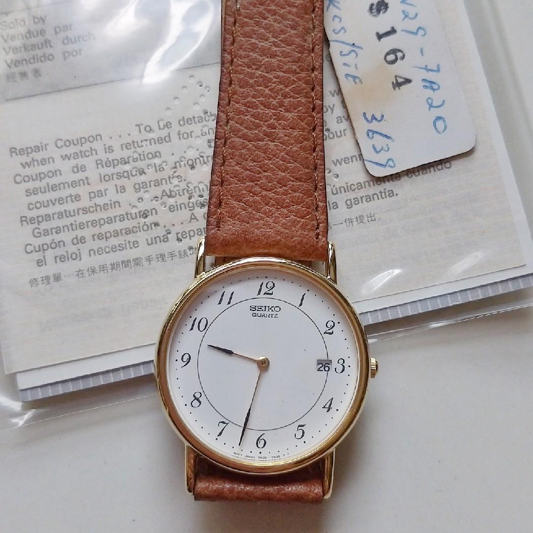 Seiko ladies leather strap watches sales