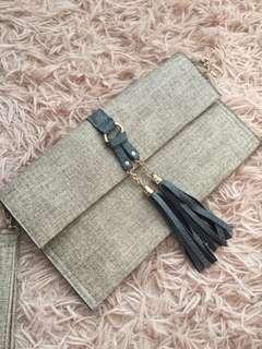 HAND BAGS 淺棕細紋包