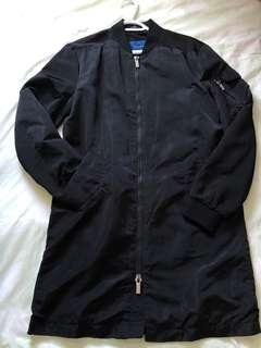 Zara men’s long bomber jacket