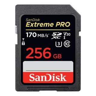 SanDisk 256GB Extreme PRO UHS-I SDXC Memory Card SDSDXXY-256G