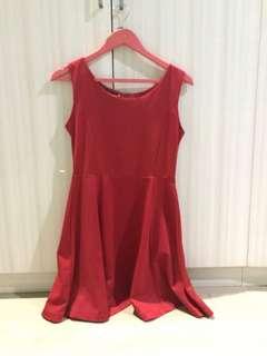 Red A line Dress