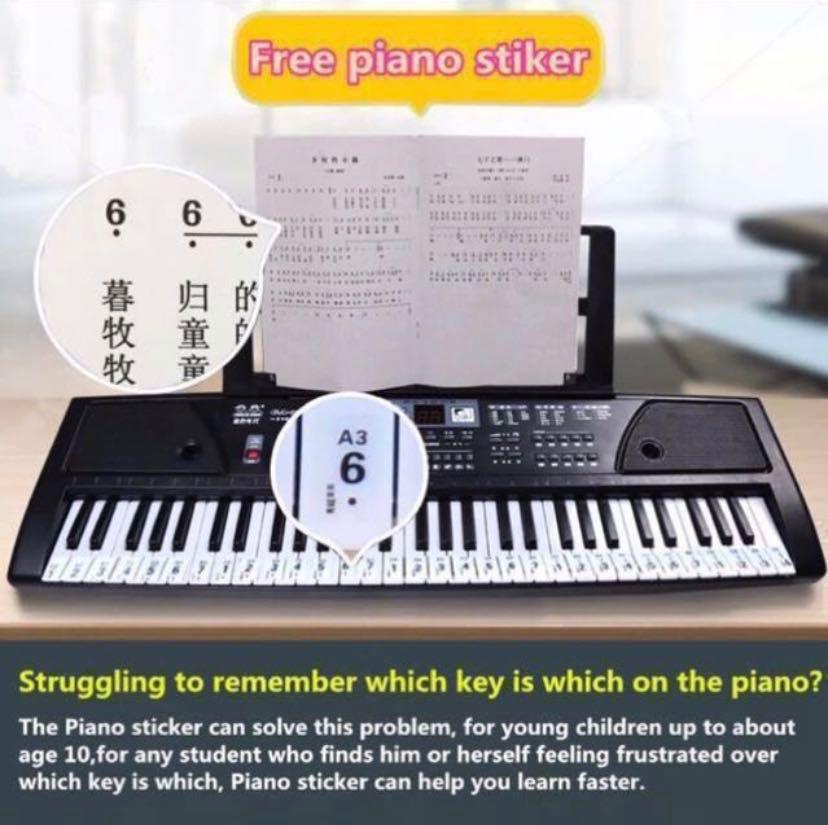 61 Keys teaching Electric Music Keyboard Piano with audio Input output ...