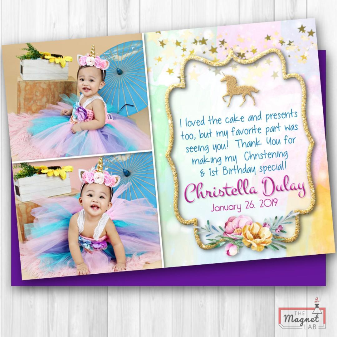 Unicorn Ref Magnet Giveaways Girl Christening Baptism Birthday Souvenir Design Craft Others On Carousell