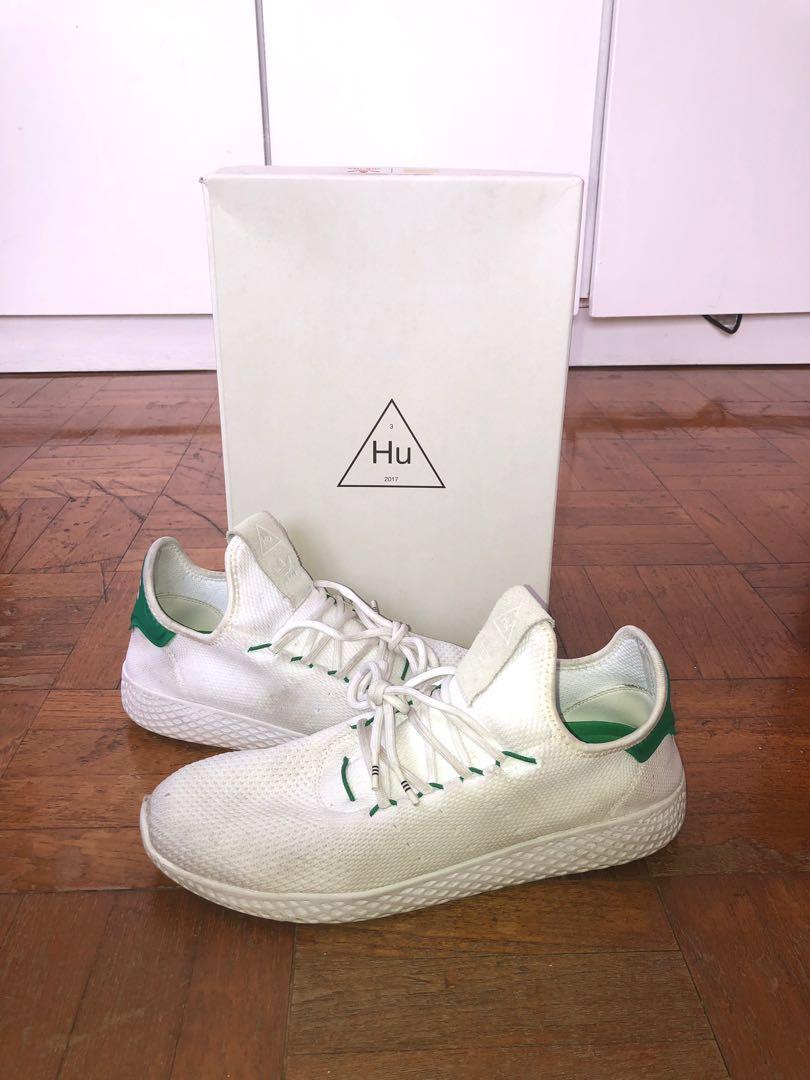 white adidas hu shoes