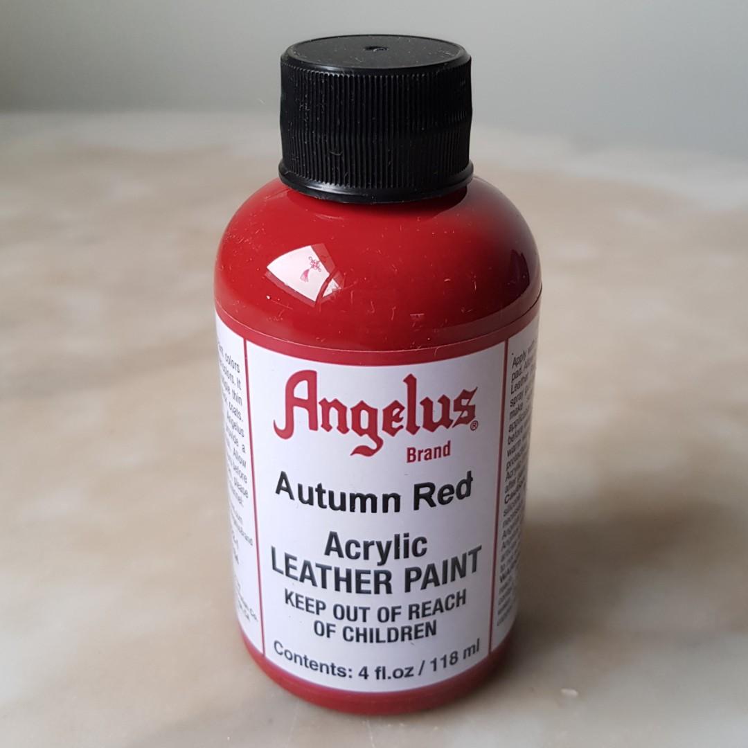 angelus red leather paint