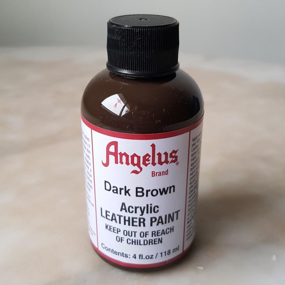 angelus dark brown acrylic leather paint