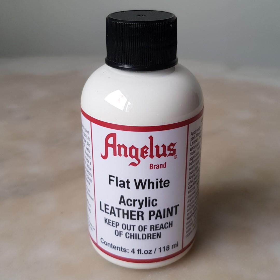 angelus flat white acrylic leather paint