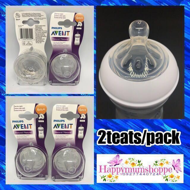 avent natural teats 6m 