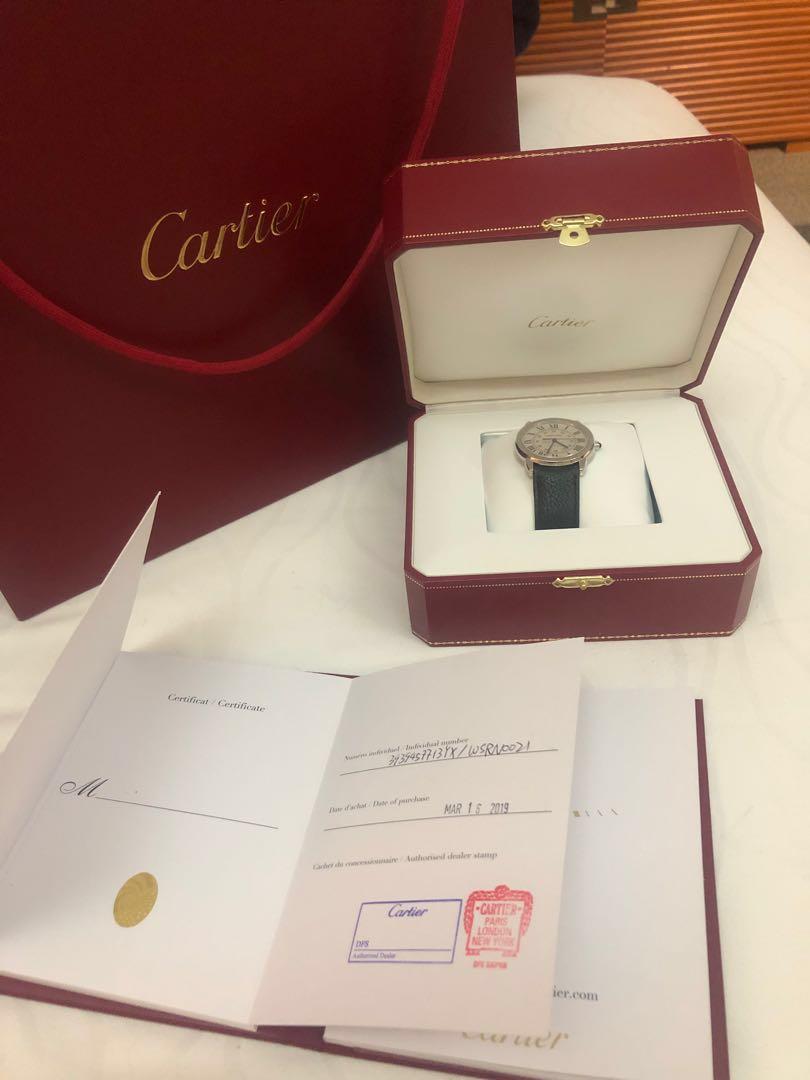 cartier watch certificate