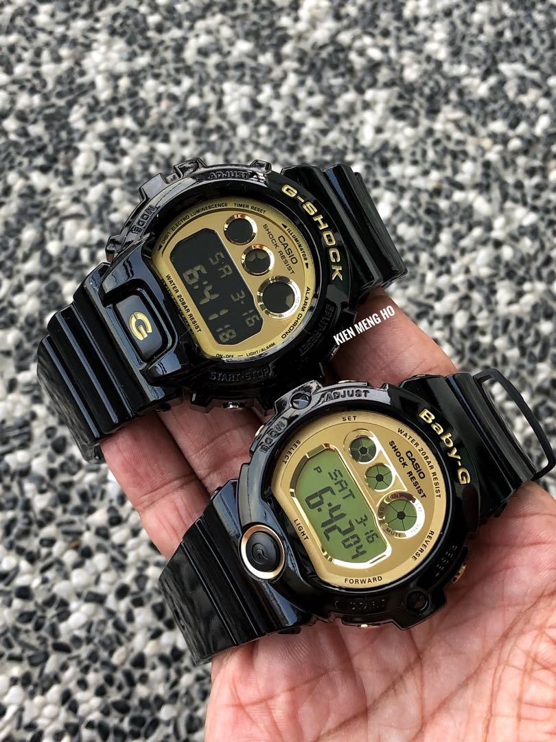 Brand new and authentic Casio G Shock dw6900cb DW 6900CB 1 and Baby G BG 6901 1 couple set dw6900 dw 6900 dw6900cb 1 bg6901 bg 6901