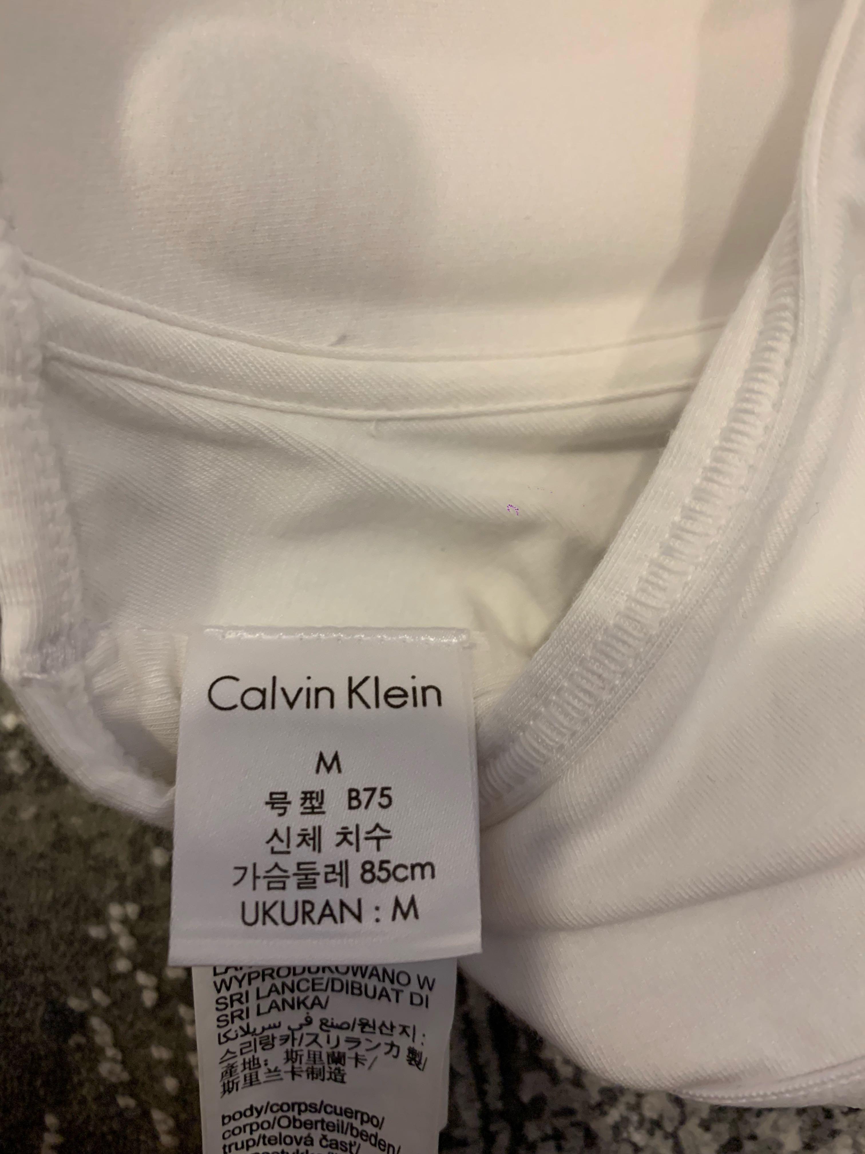 Calvin Klein white sports bra