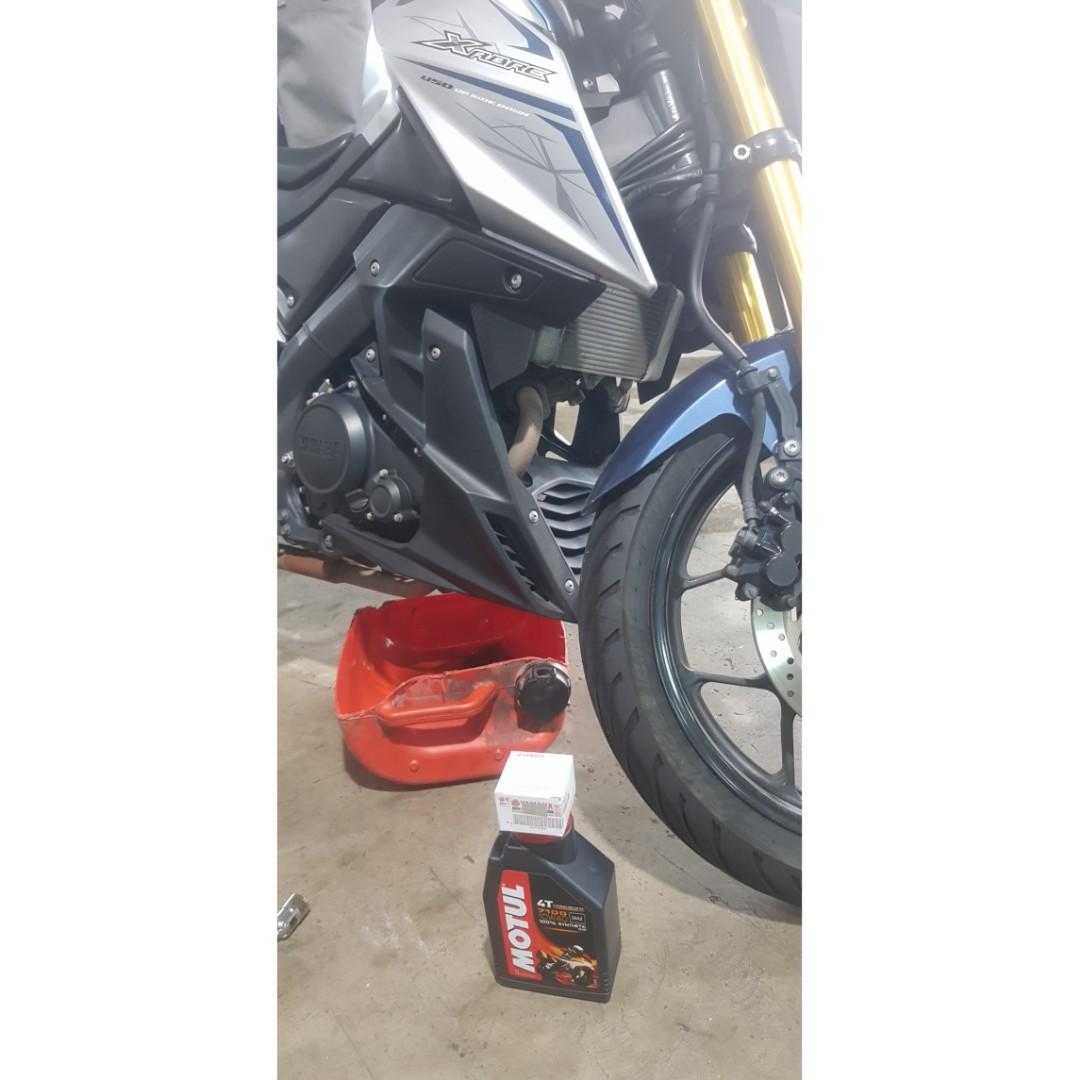 Class 2b engine oil servicing promo Yamaha mt 15 xabre