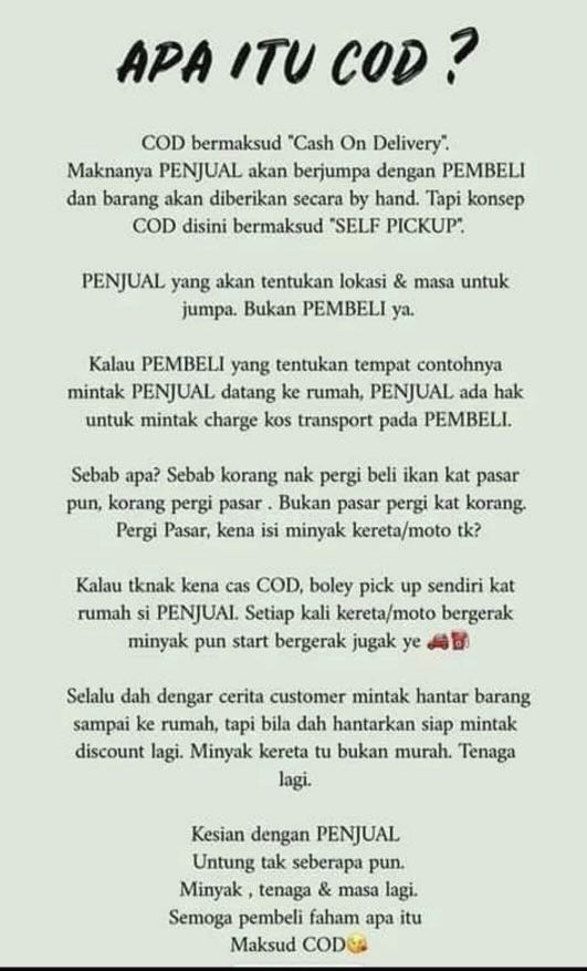 COD meaning, Everything Else, Others on Carousell