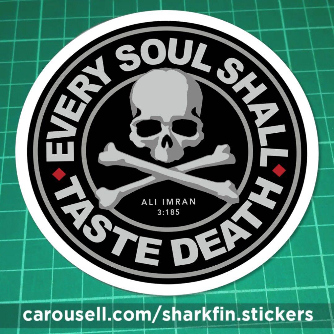 Every Soul Shall Taste Death Excerpt From Surah Ali Imran 3 185 Static Cling Car Decals Ala Mastermind Japanese Fashion Label 110mm Diameter Free Normal Mail Hobbies Toys Stationery Craft Art