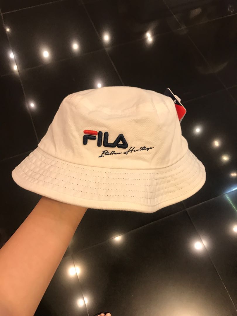 yellow fila bucket hat