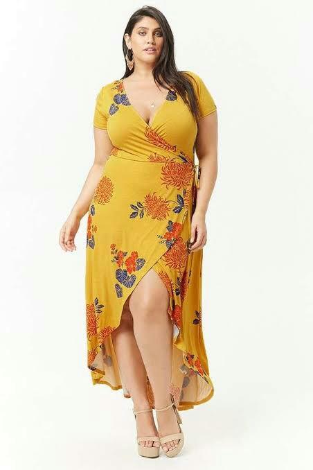 Forever 21 plus size maxi overlap floral dress 3xl