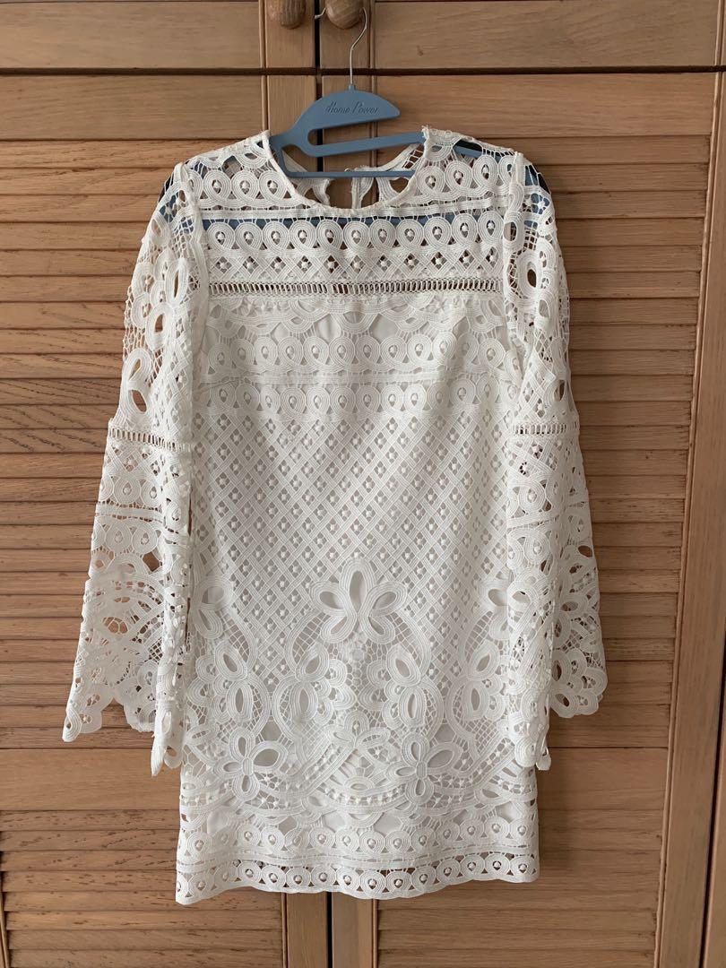 white christmas dresses Buy White Crochet Lace V Neck Dress - Forever New
