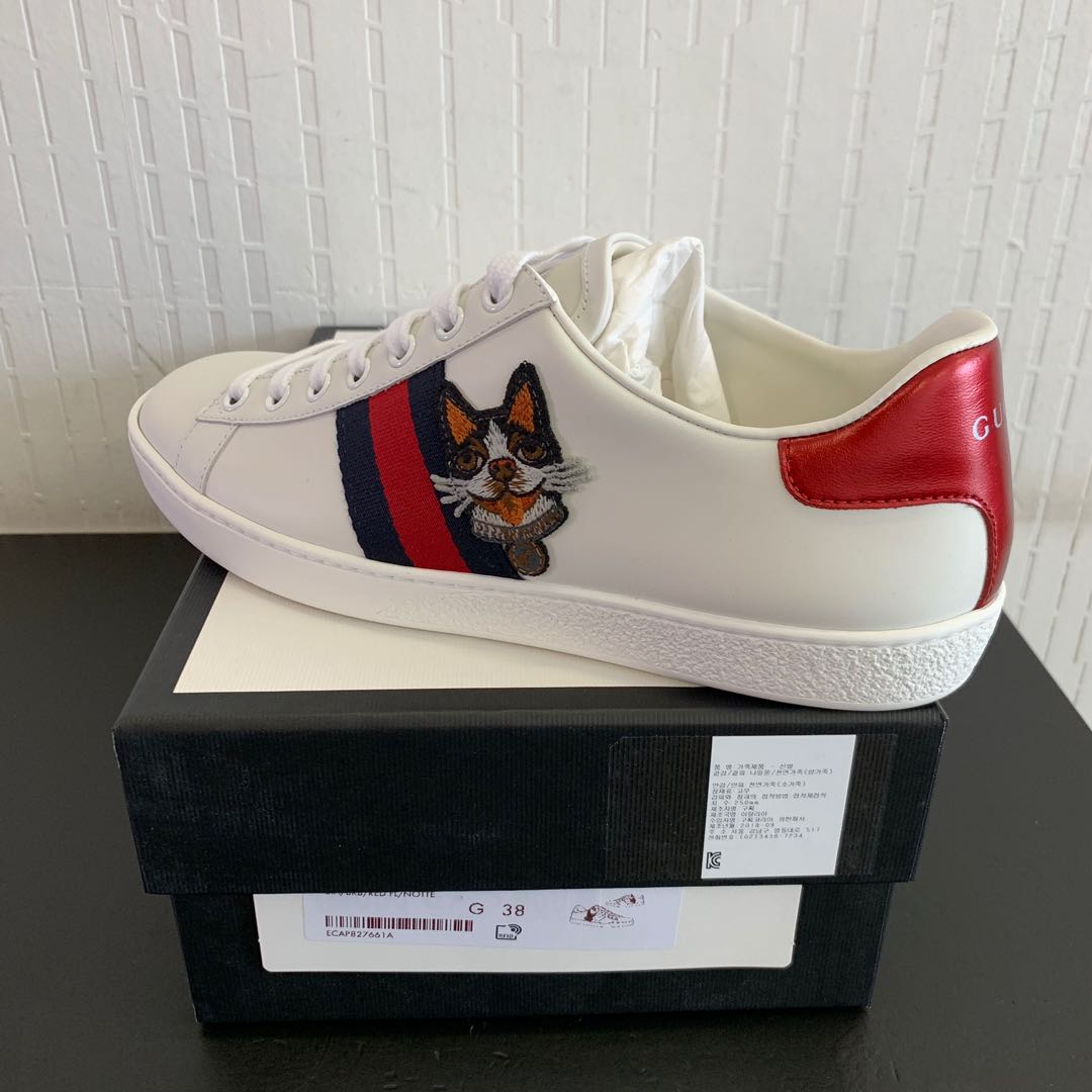 Dog” Embroidered Sneaker [GUCCI 38 