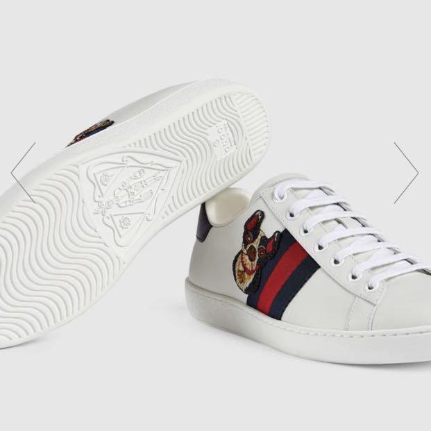 gucci ace dog sneakers