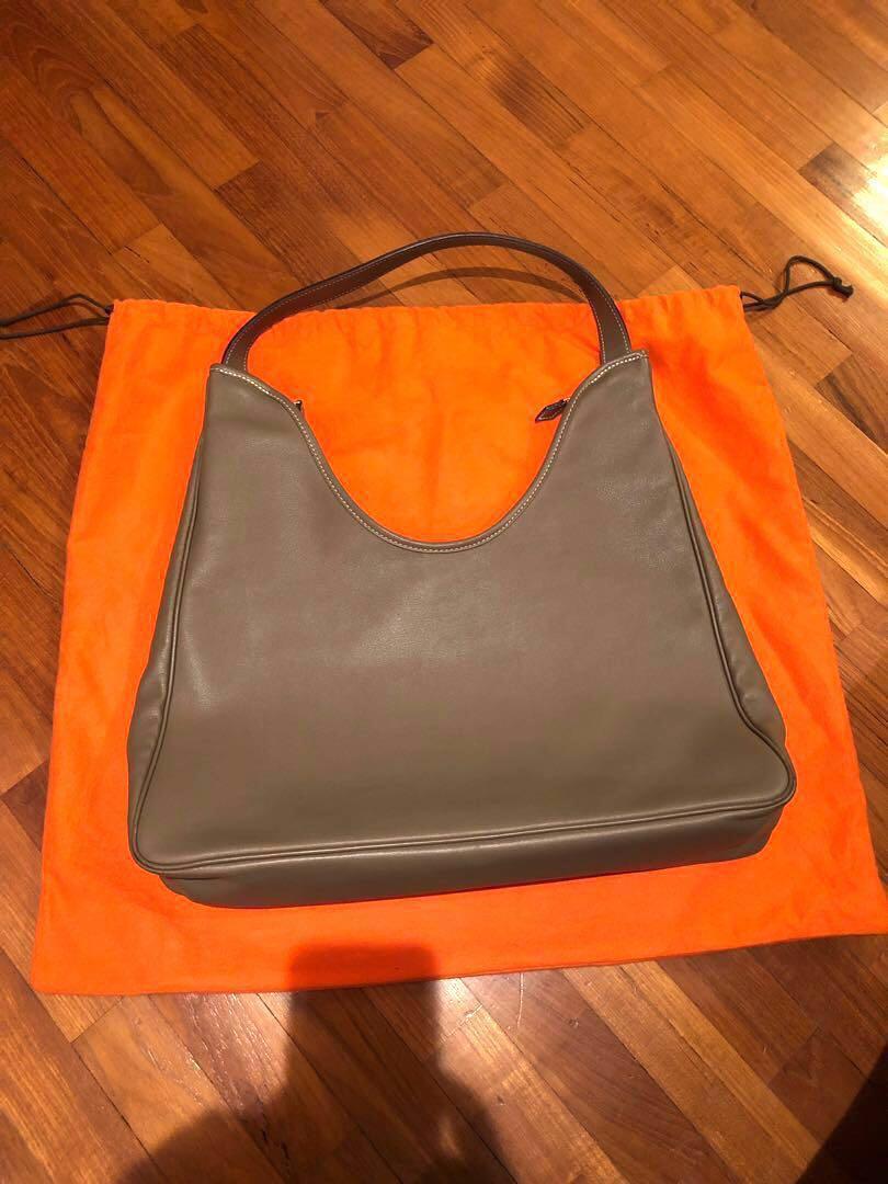 Hermes Massai PM in Gray Etoupe, Luxury, Bags & Wallets on Carousell