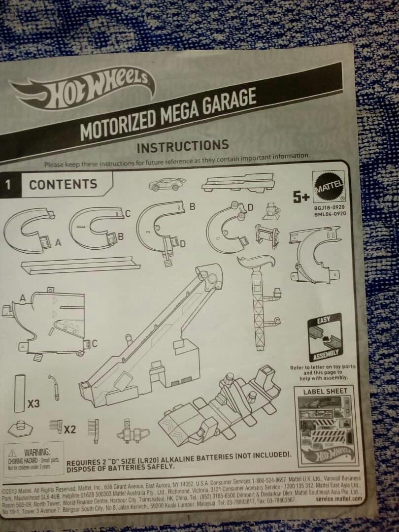Hotwheels Motorized Mega Garage Toys Games Diecast Toy