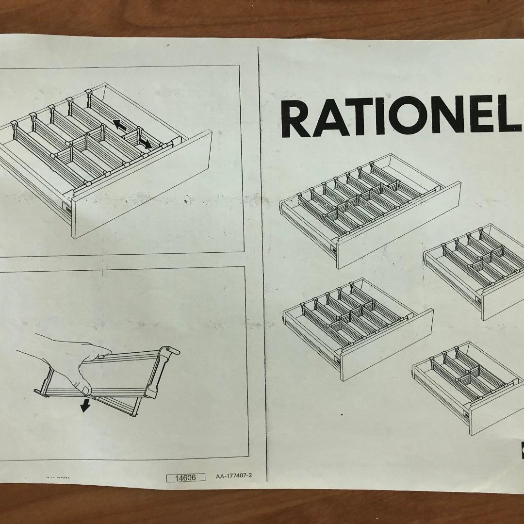 Ikea Adjustable Aluminium Dividers Furniture Shelves Drawers