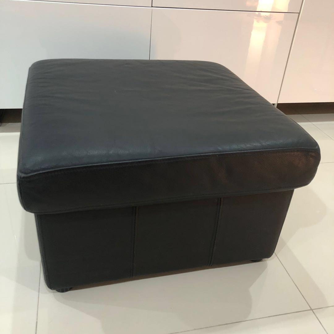 Ikea Leather Ottoman Seat Chair With Storage Sofa Furniture Tables Chairs On Carousell