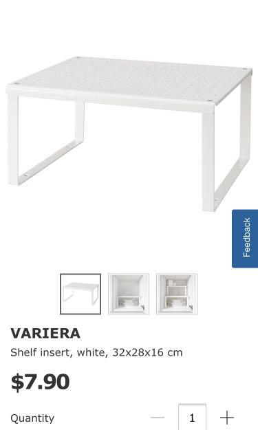 Ikea Variera Shelf Insert 2 Pax Used 2 Unused Furniture Others On Carousell