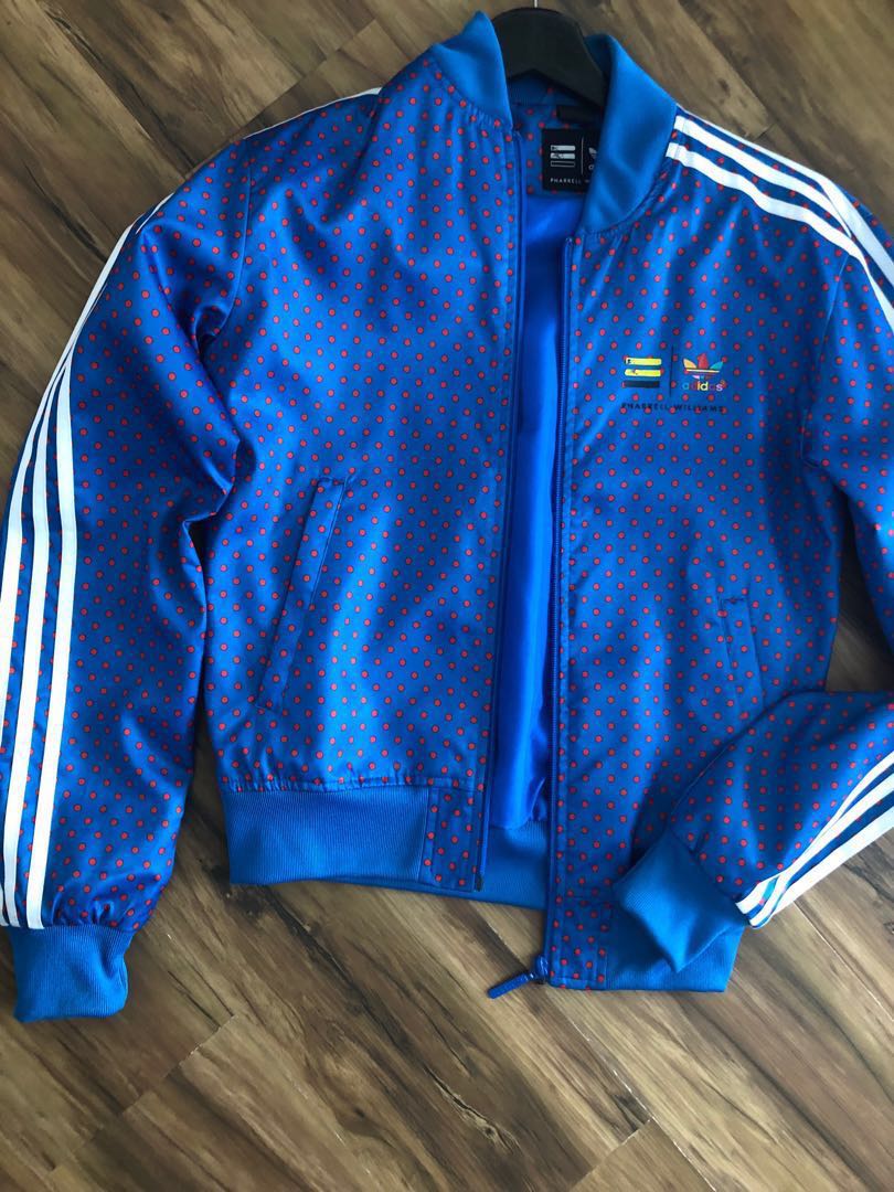 blue and black adidas windbreaker
