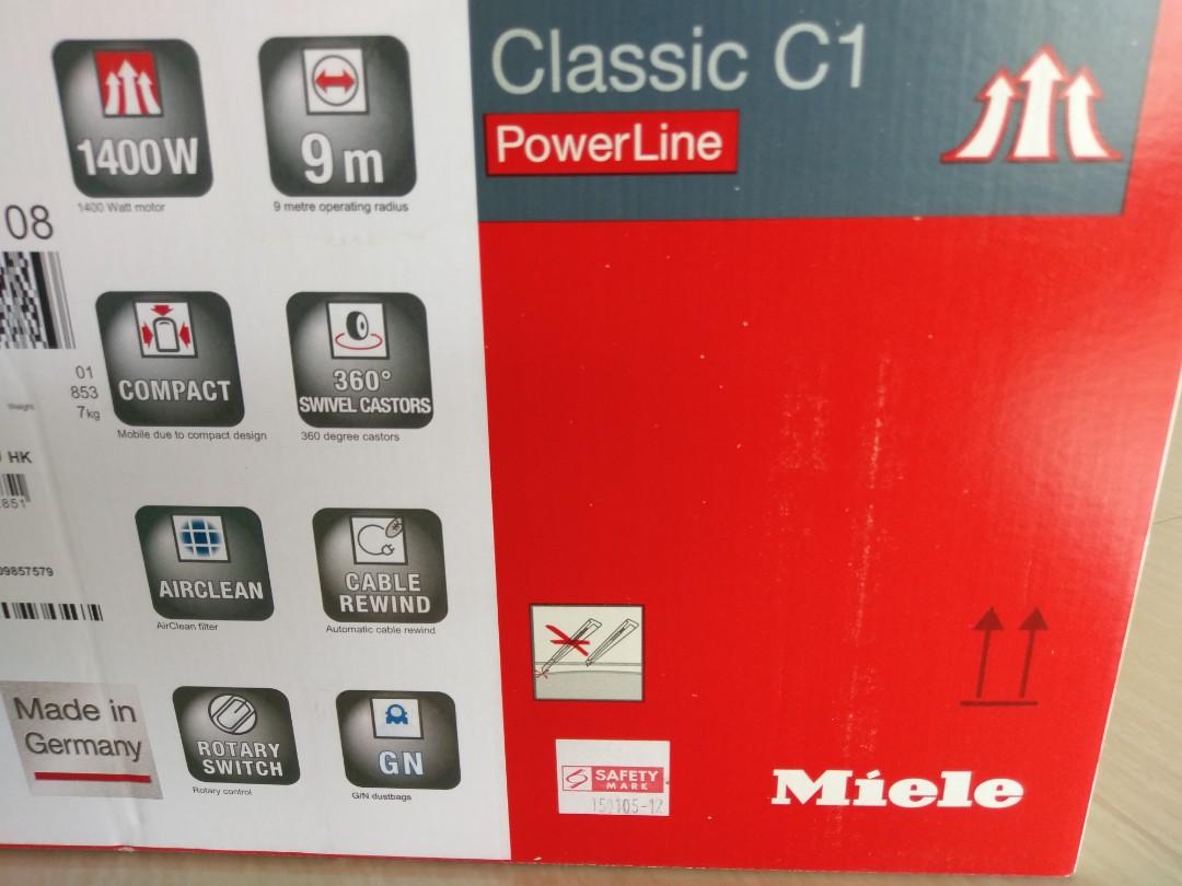 Miele Classic C1 PowerLine SBAD0 Autumn Red Vacuum Cleaner, TV & Home