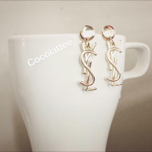 Gold ysl earrings online